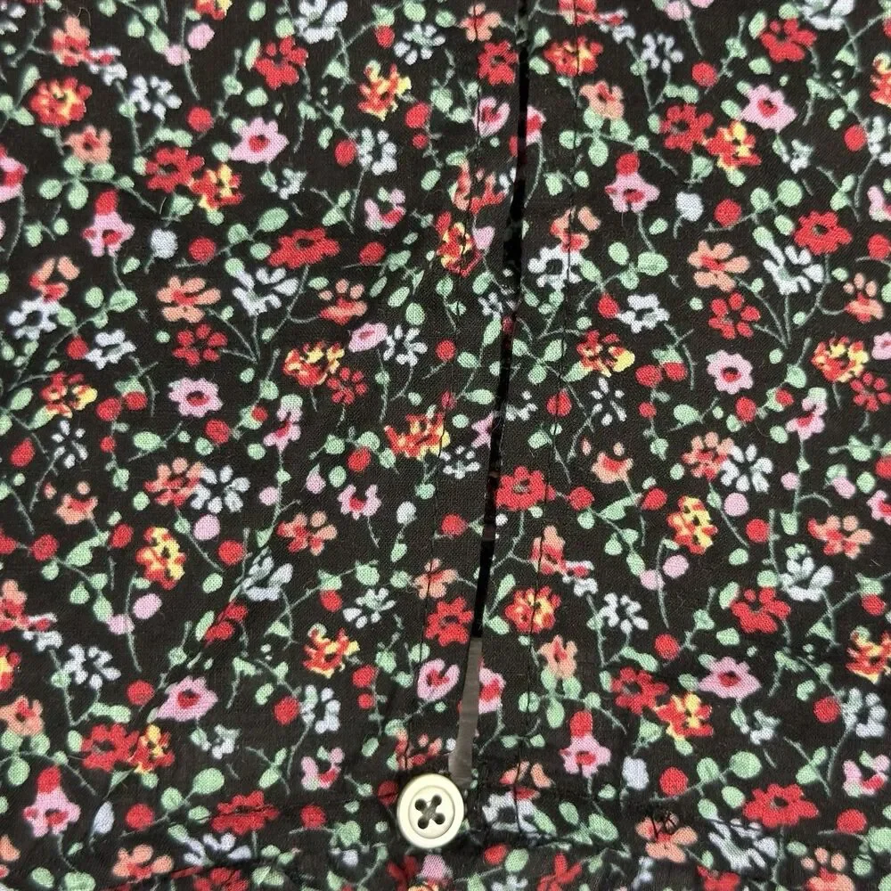 Madewell Floral Puff Sleeve Ruffled Top Women Small Cottagecore Blouse Ditsy